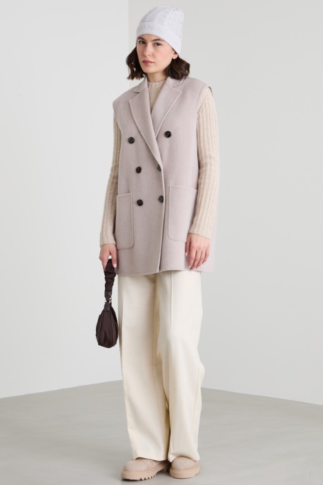Double-faced wool gilet Intrend