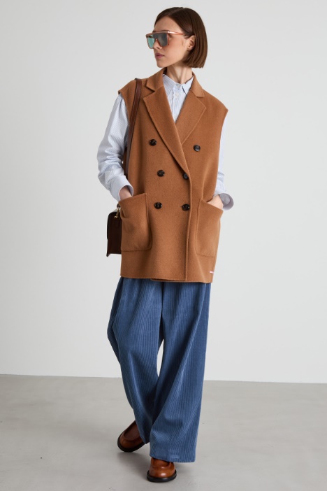 Double-faced wool gilet Intrend