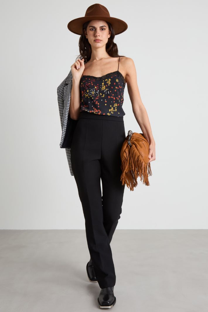 Top sottoveste in crépe e pizzo Intrend - 3