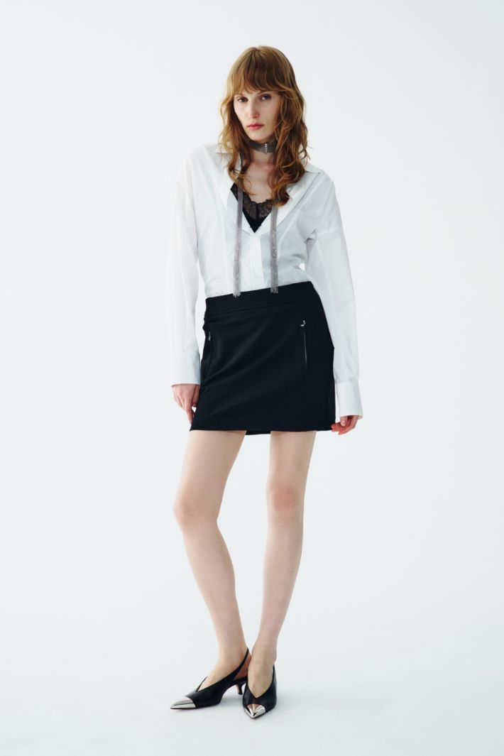Satin top with lace Intrend - 5