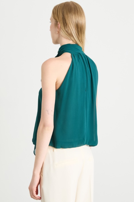 Top all'americana in georgette