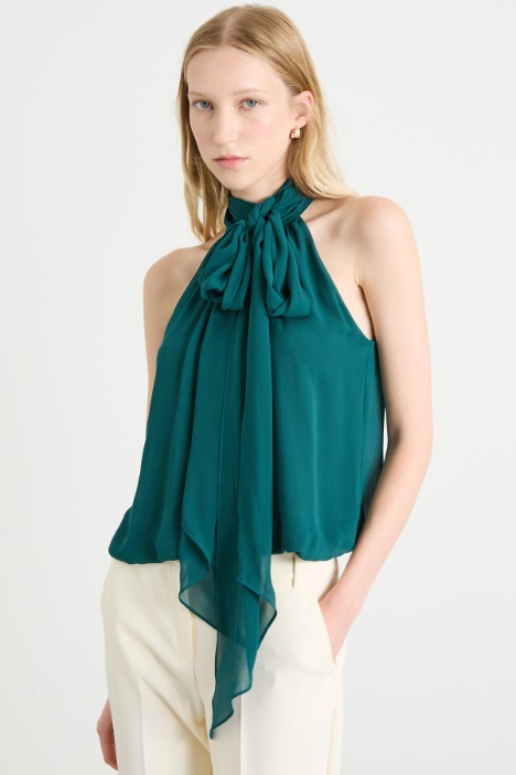 Georgette halterneck top Intrend