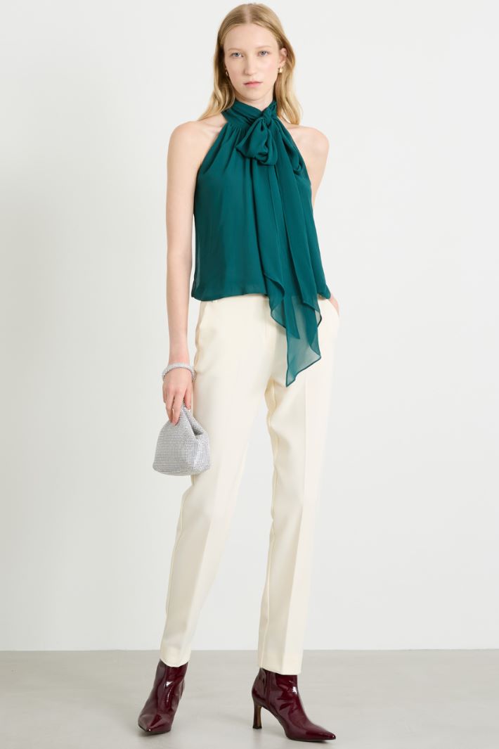 Georgette halterneck top Intrend - 3