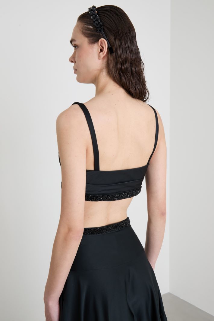 Top crop con cristalli Intrend - 2