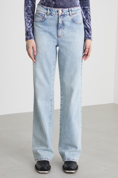Jeans dritti in denim