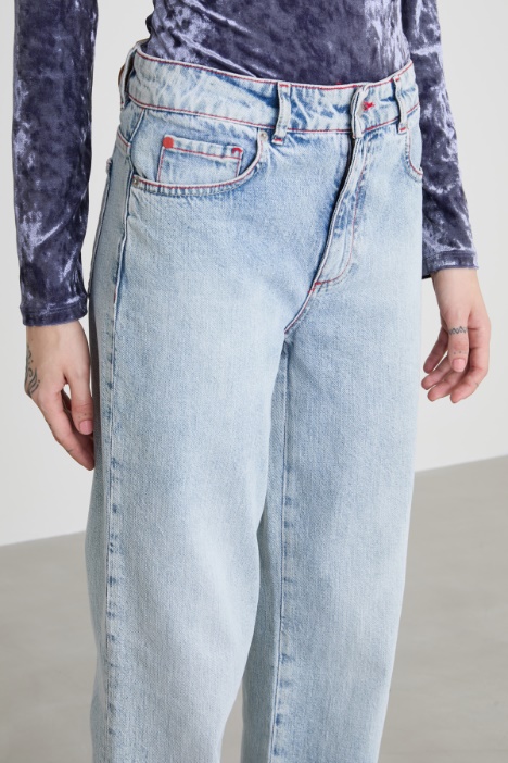 Jeans dritti in denim