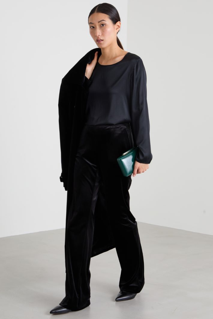 Blusa in raso di seta