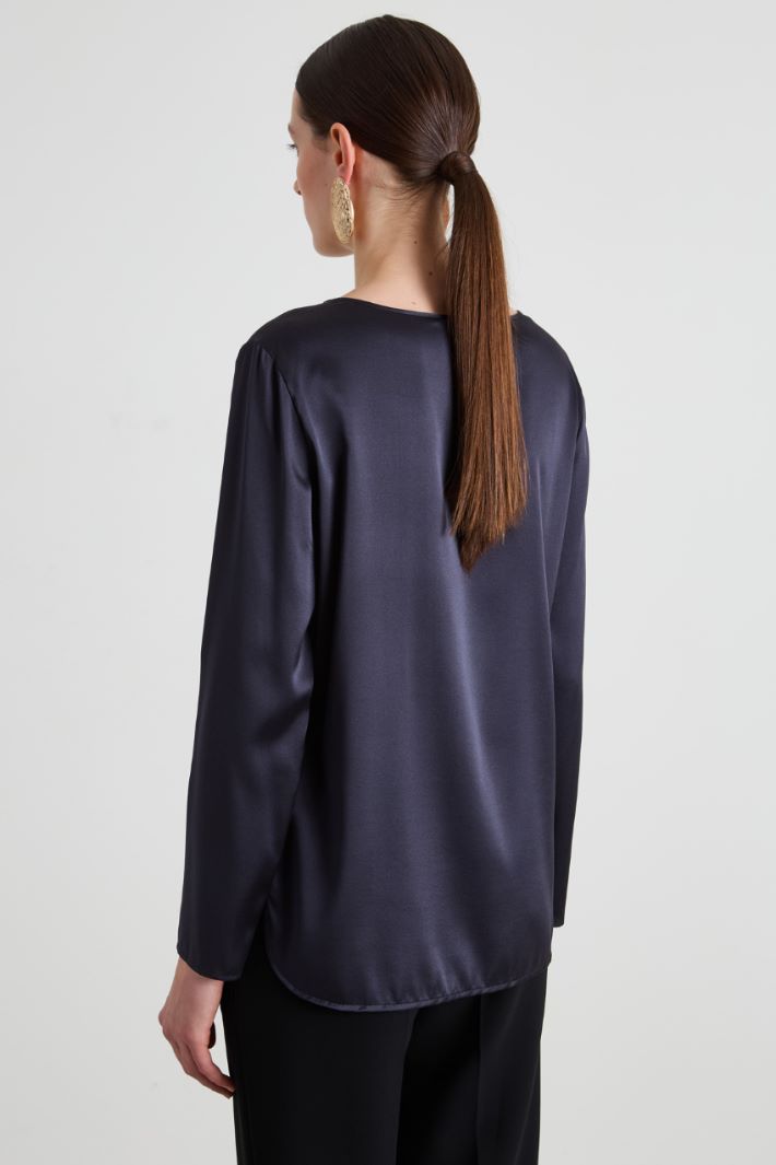 Blusa in raso di seta Intrend - 2