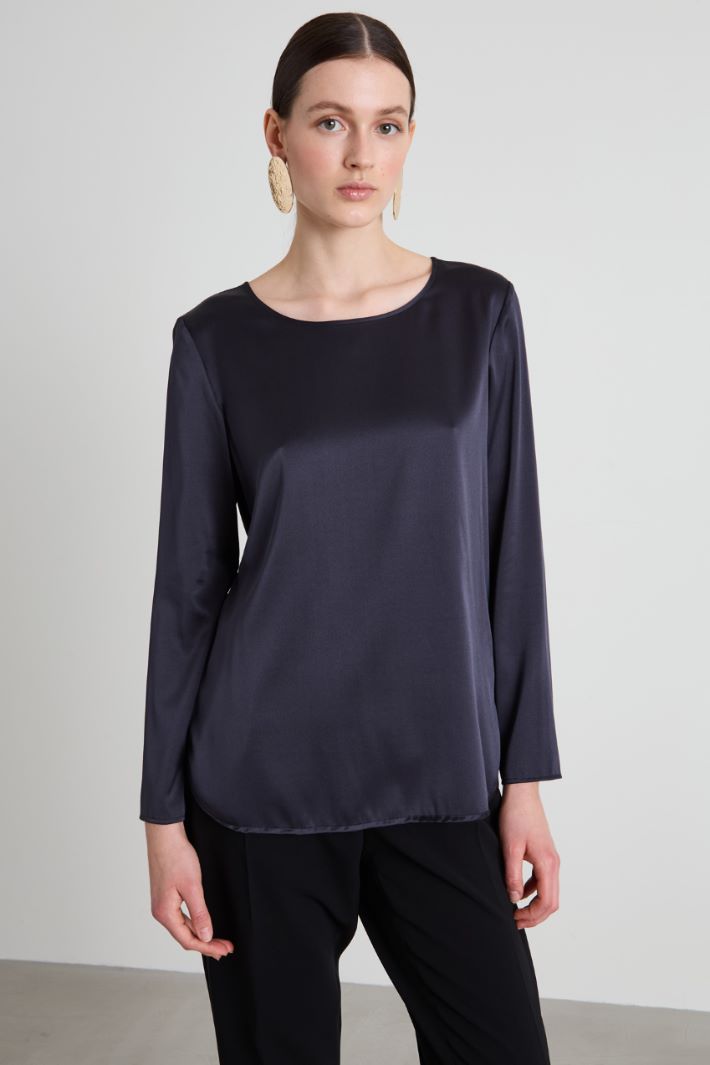 Blusa in raso di seta Intrend