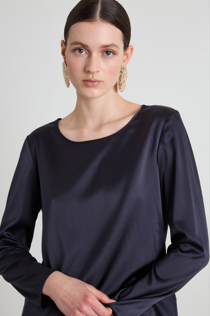 Blusa in raso di seta Intrend - 4