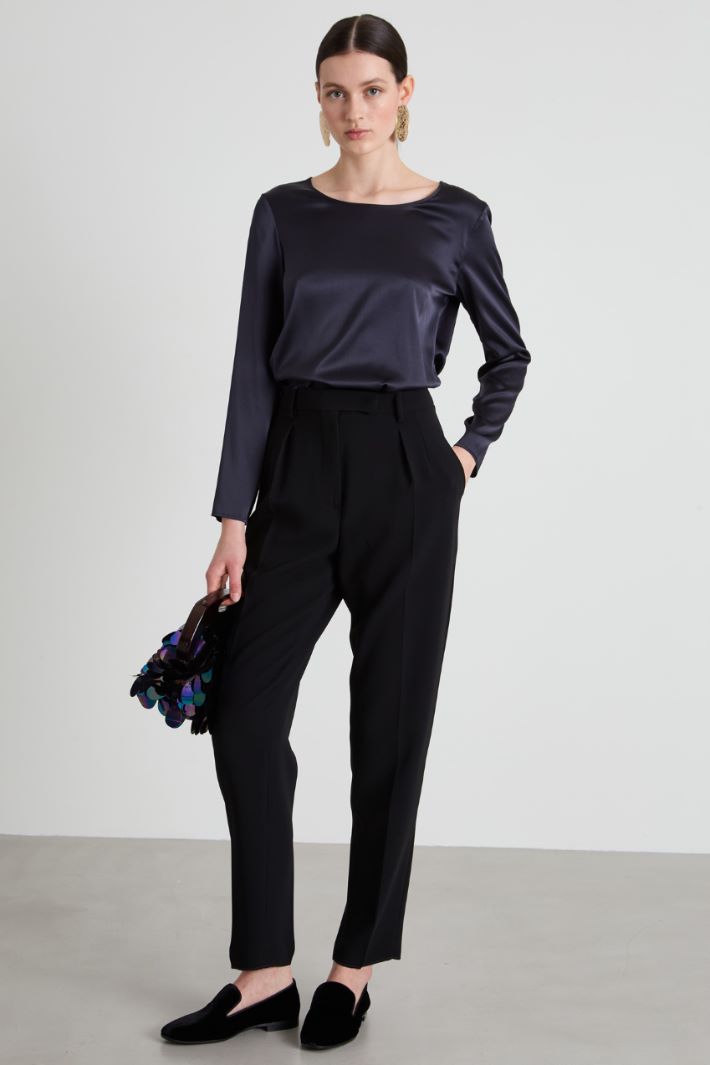 Blusa in raso di seta Intrend - 3