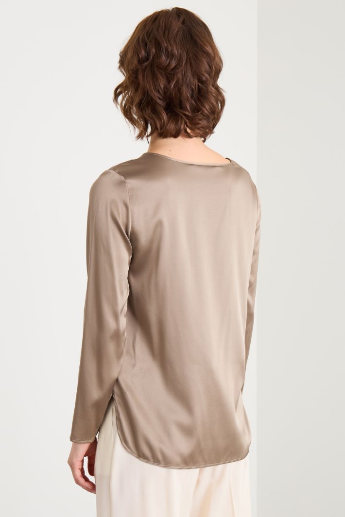 Silk satin blouse Intrend - 4