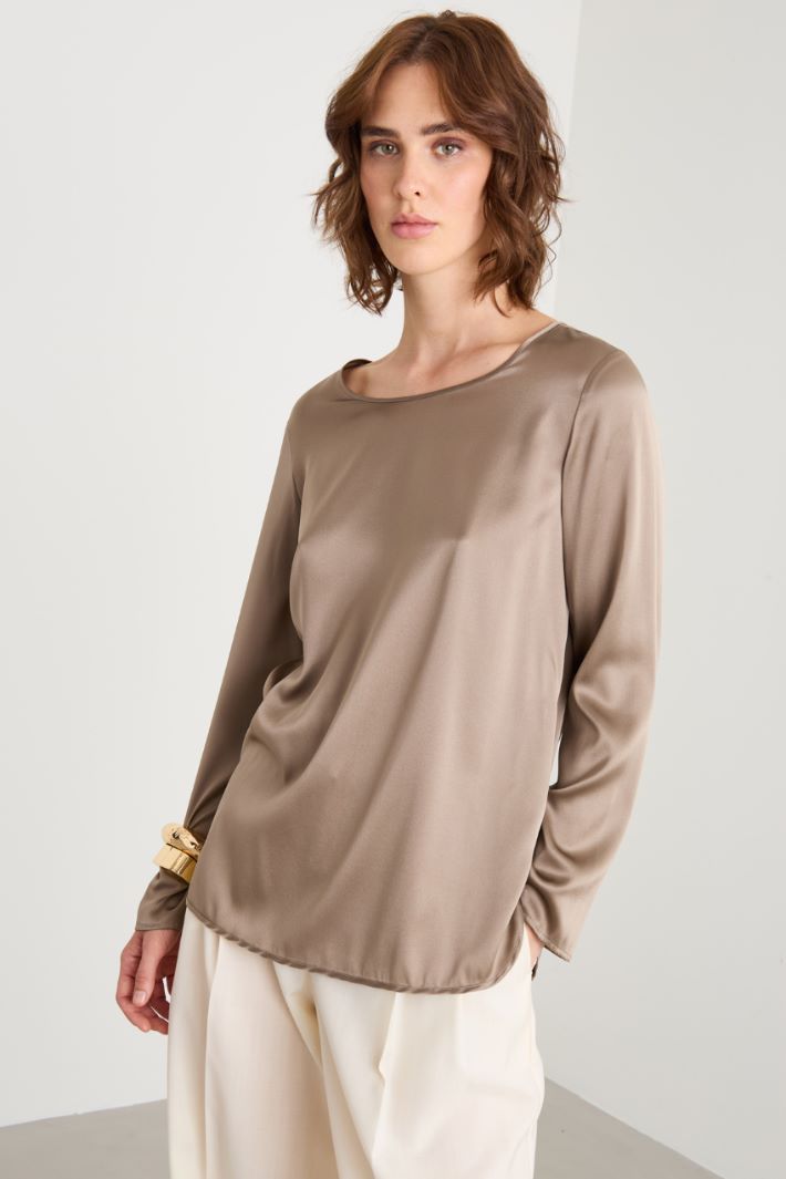Silk satin blouse Intrend - 2