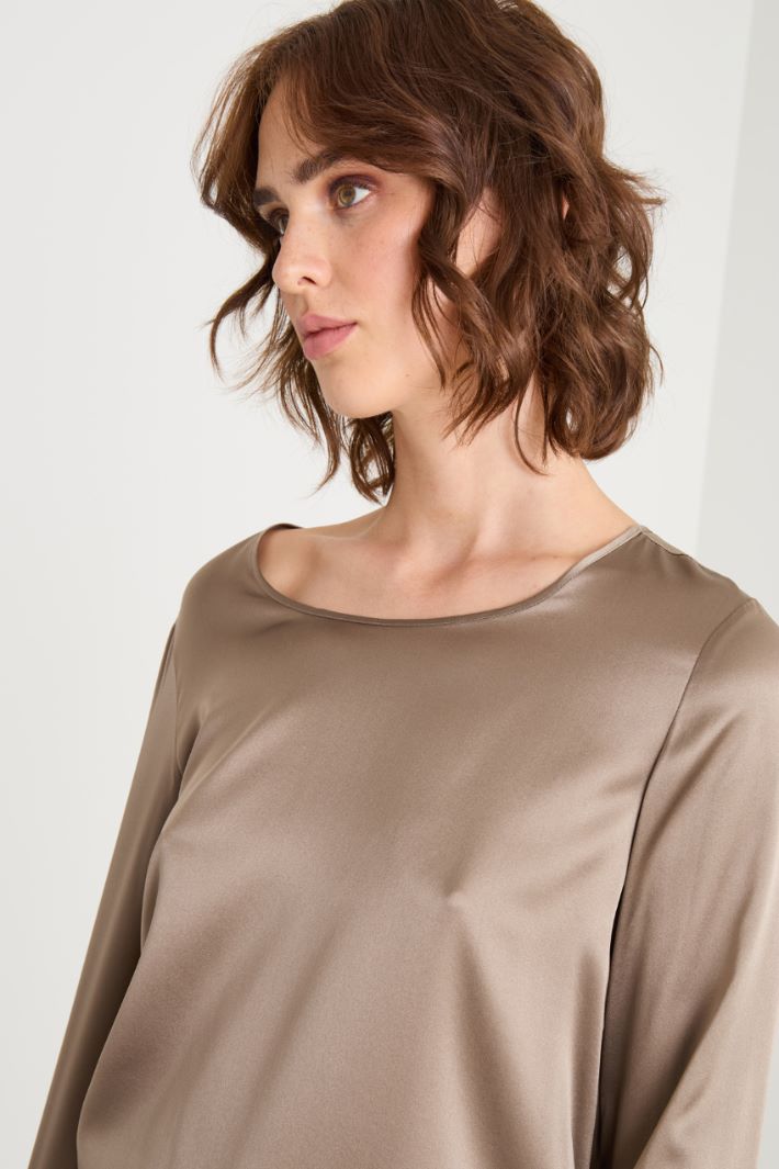 Silk satin blouse Intrend - 3
