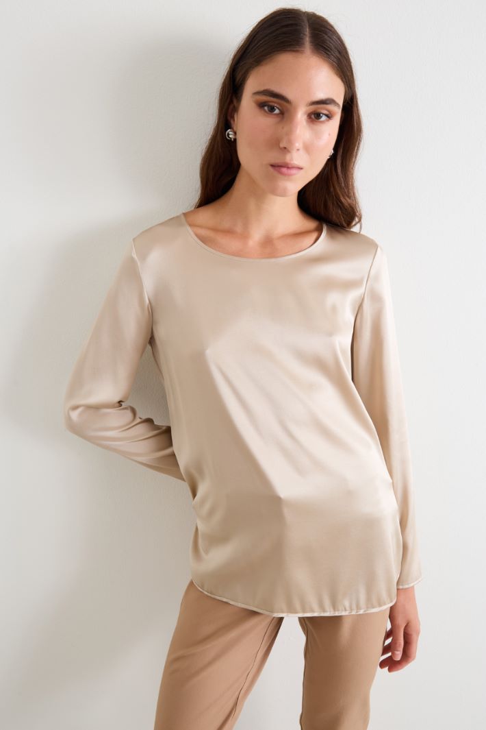 Blusa in raso di seta Intrend