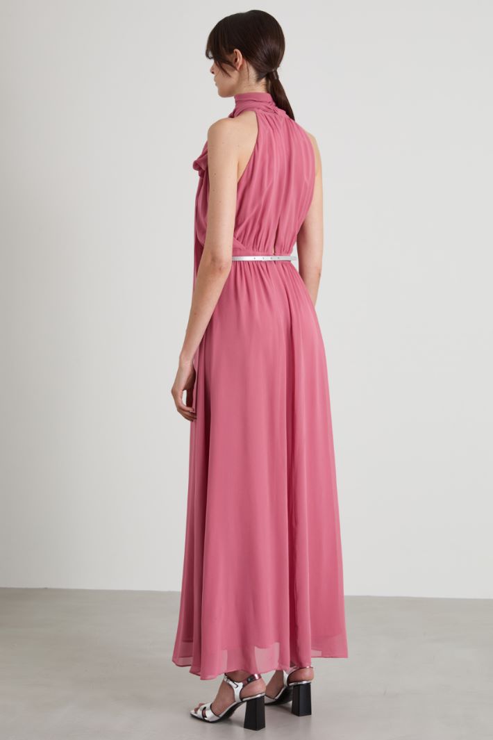 Vestido de georgette de seda Intrend - 5