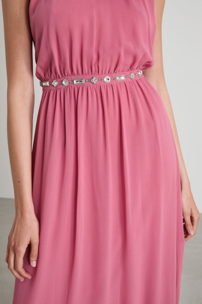 Vestido de georgette de seda Intrend - 4