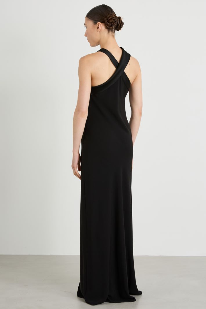 Crossover neckline dress Intrend - 3