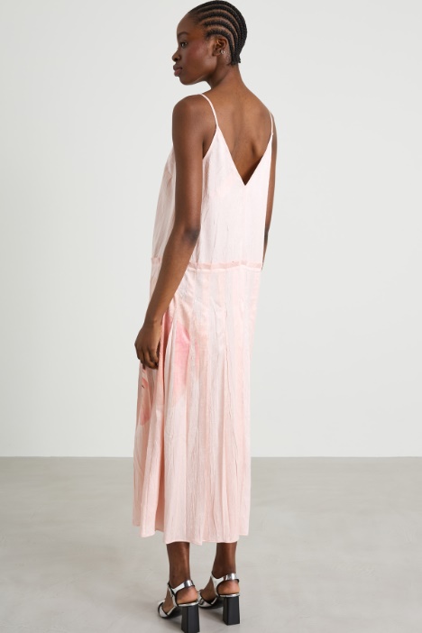 Abito in raso con stampa