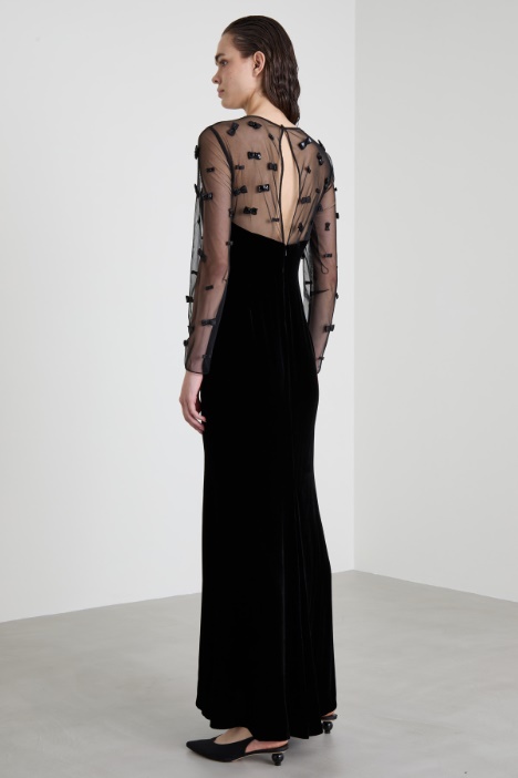 Abito lungo in velluto