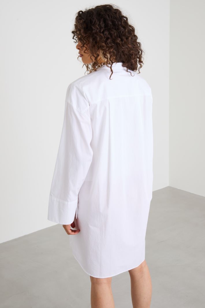 Vestido camisero de popelina Intrend - 3