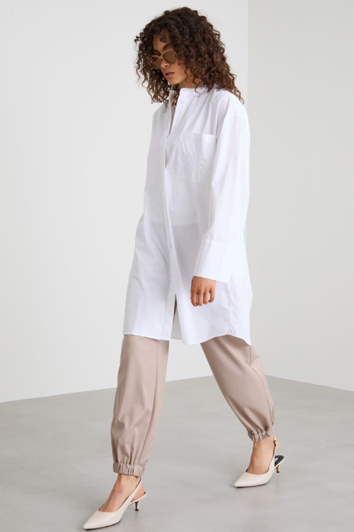 Vestido camisero de popelina Intrend