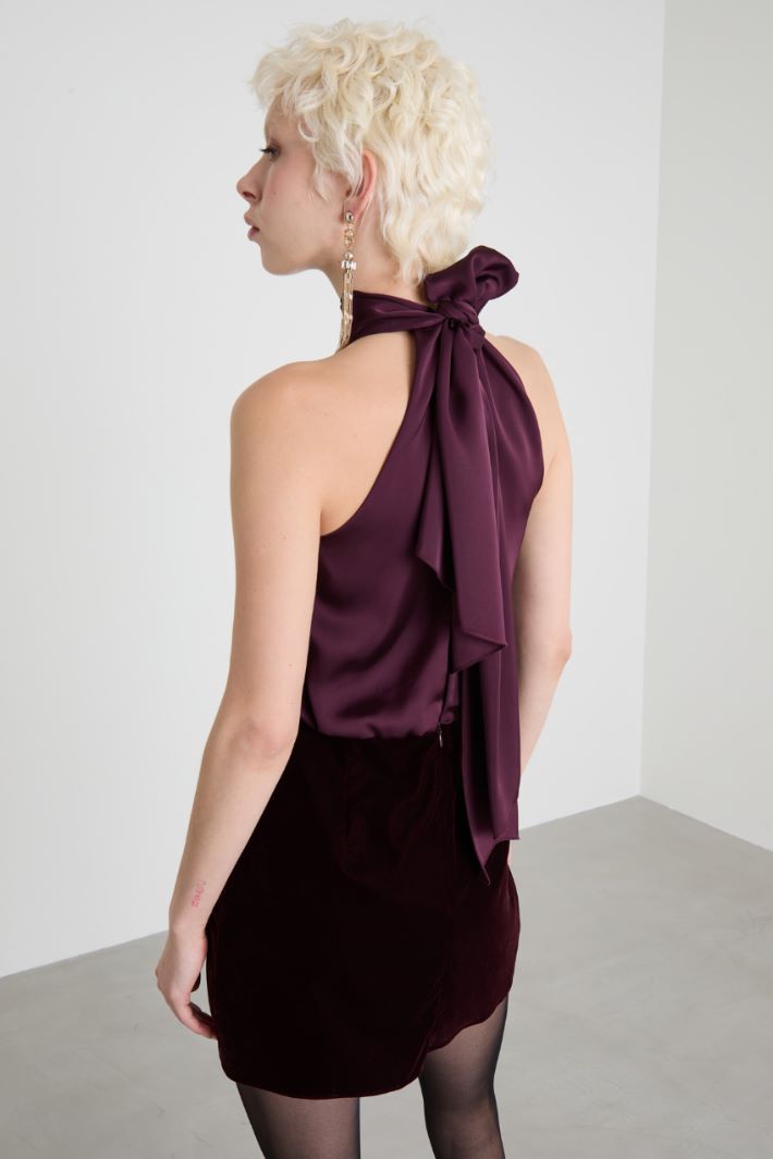 Satin and velvet dress Intrend - 3