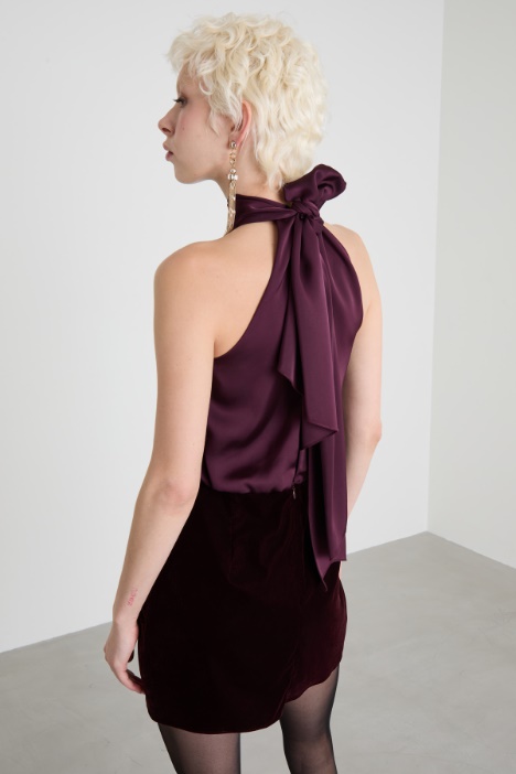 Abito in raso e velluto