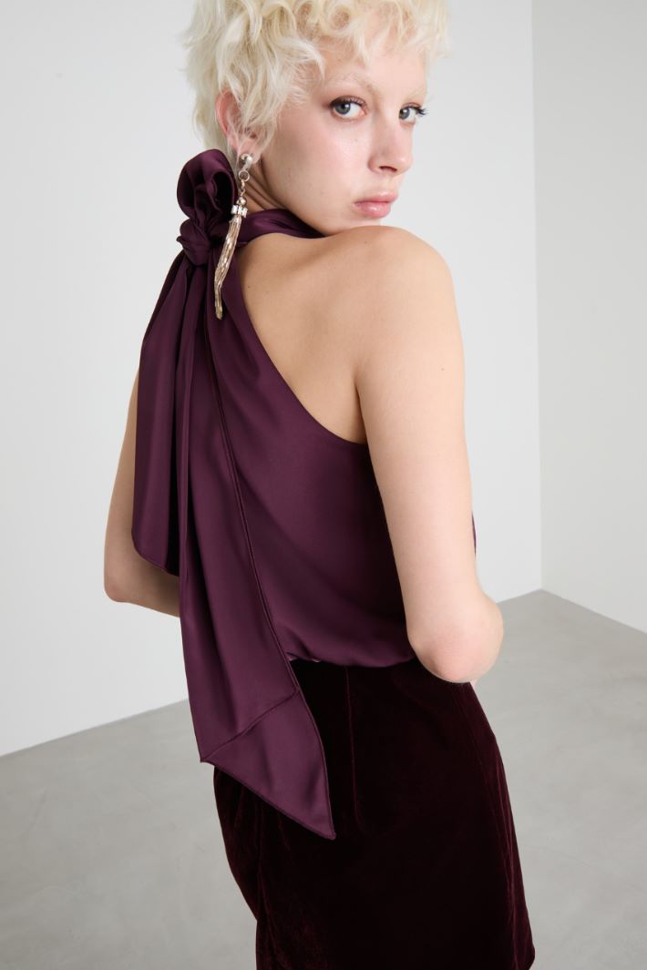 Satin and velvet dress Intrend - 4