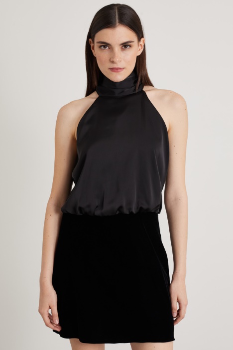 Abito in raso e velluto