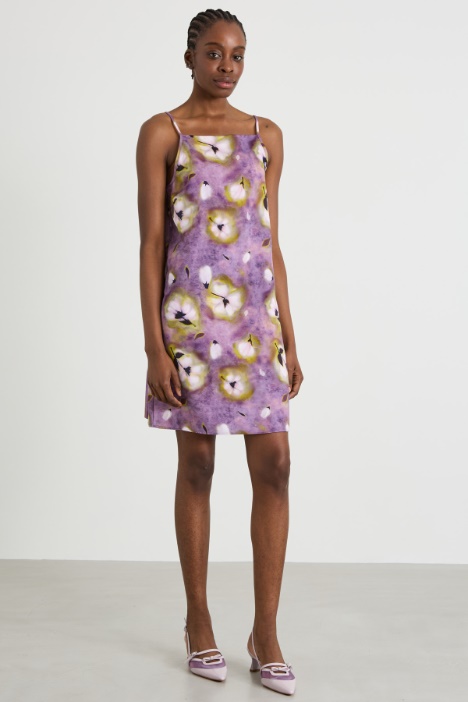 Vestido corto de envers satén