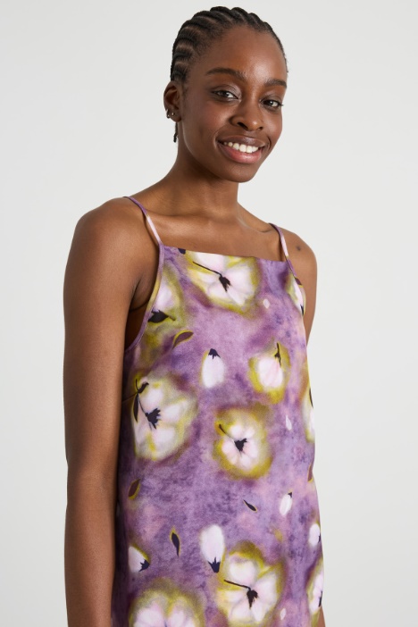 Vestido corto de envers satén