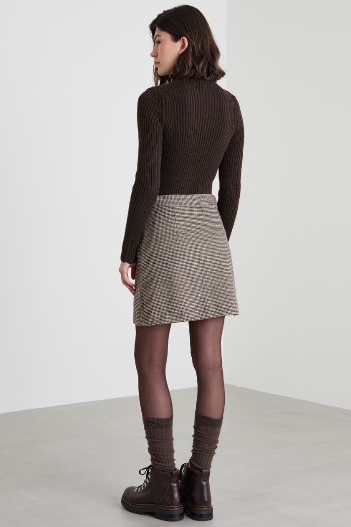 Flannel and knit dress Intrend - 3