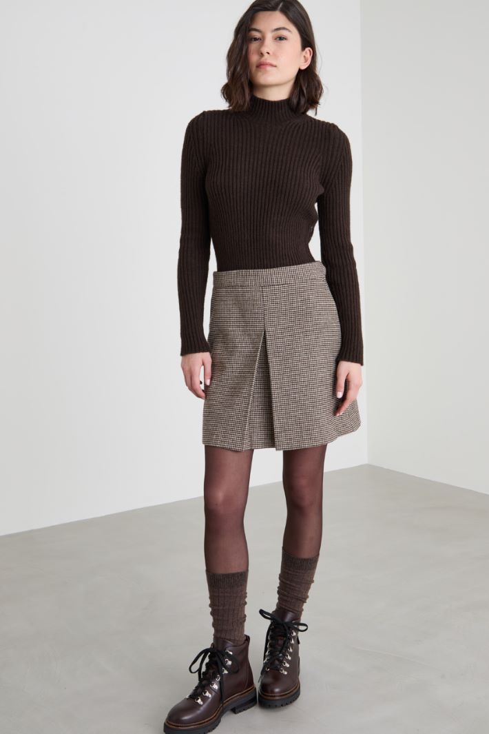 Flannel and knit dress Intrend - 2