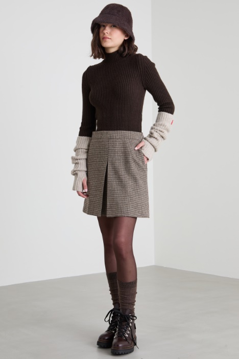 Flannel and knit dress Intrend