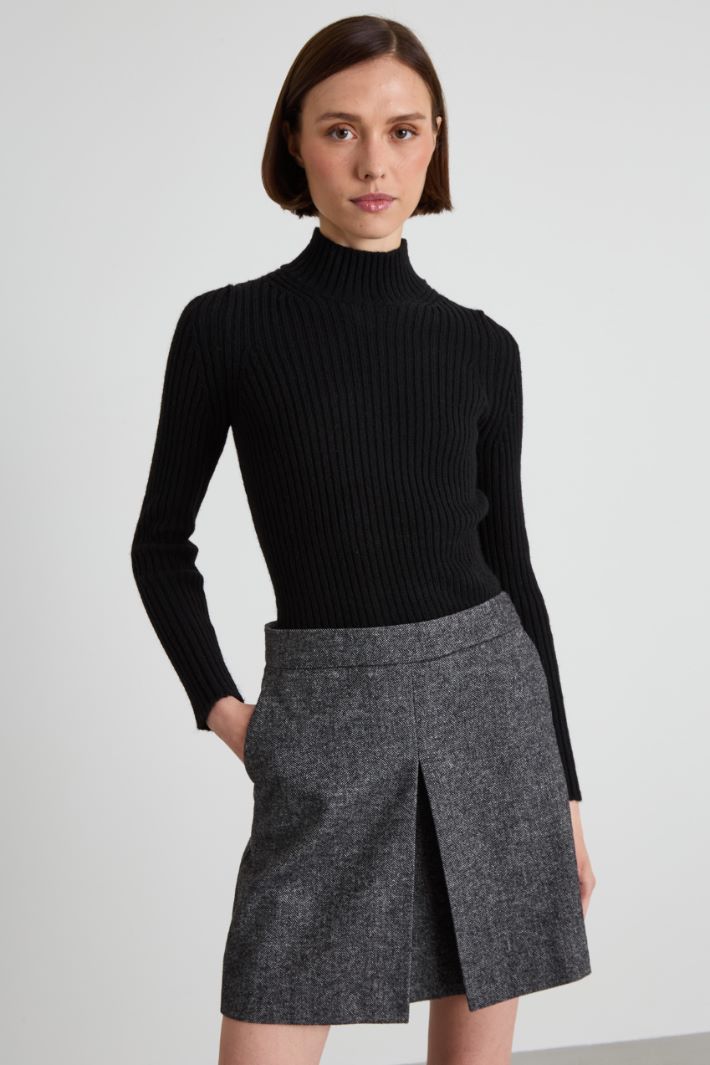 Flannel and knit dress Intrend - 2