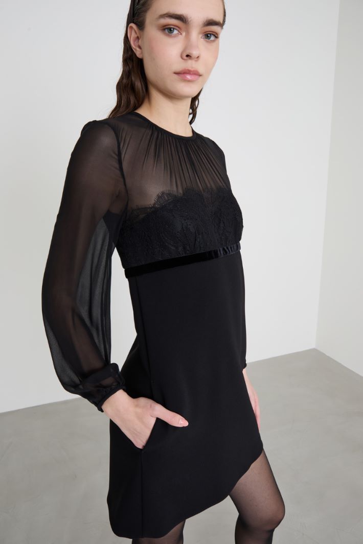 Silk and cady minidress Intrend - 4