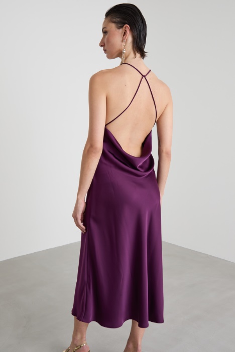 Vestido slip de satén