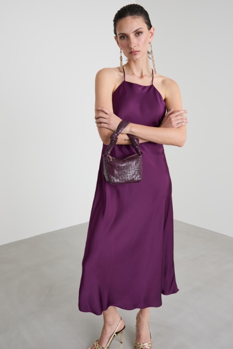 Vestido slip de satén