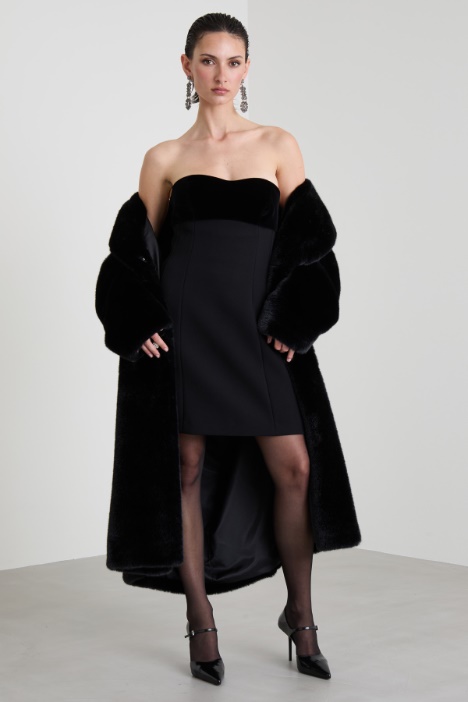 Velvet bustier minidress Intrend