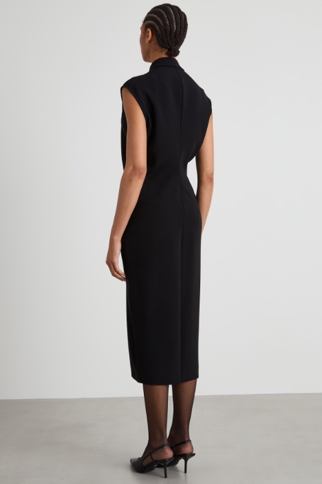 Abito longuette in cady