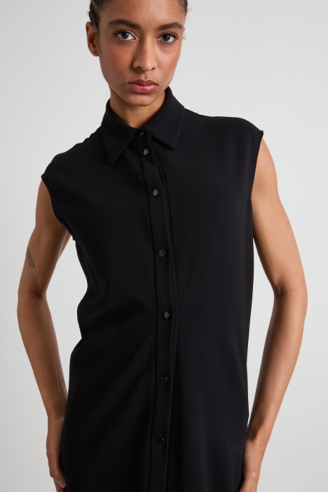 Abito longuette in cady