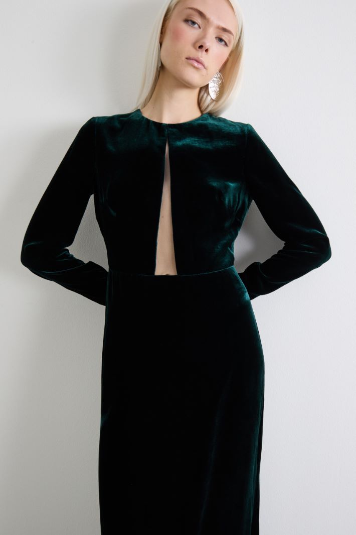 Long velvet dress Intrend - 4
