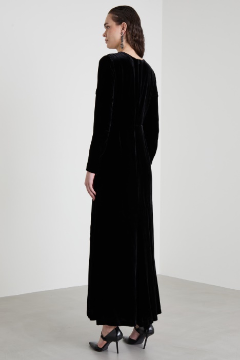 Abito lungo in velluto
