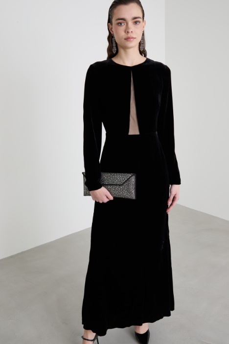 Abito lungo in velluto