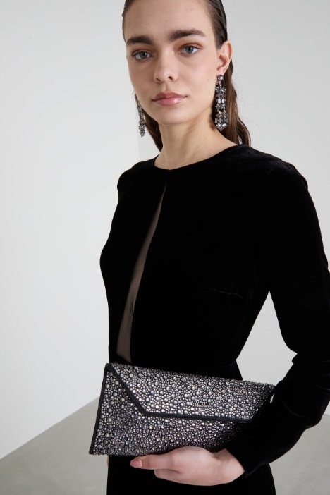 Abito lungo in velluto