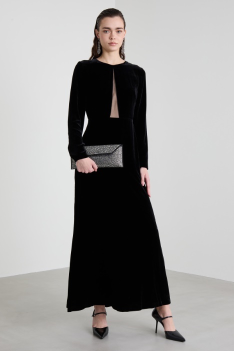 Long velvet dress Intrend