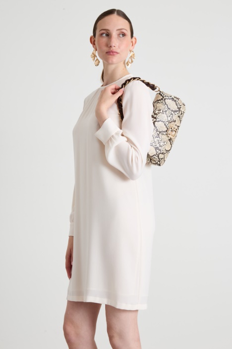 Abito corto a tunica in cady