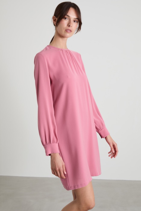 Abito corto a tunica in cady