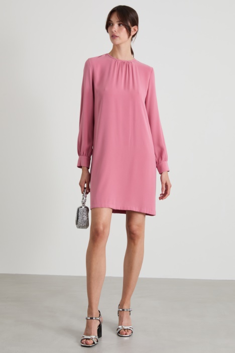 Vestido corto tipo túnica de cady Intrend